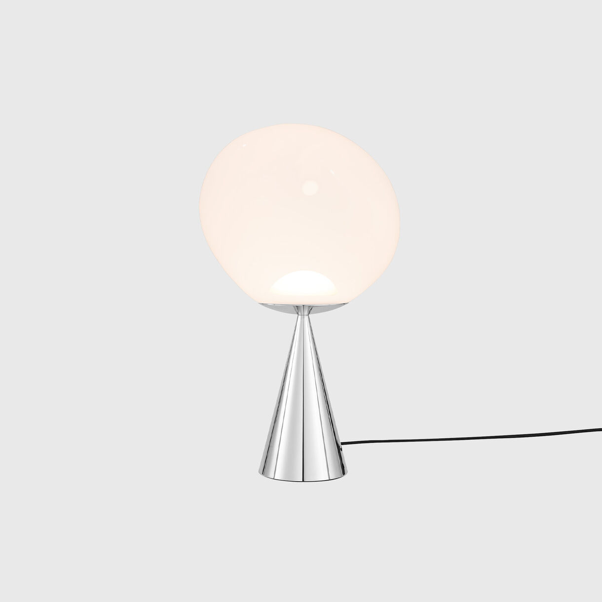 Melt Cone Fat Table Lamp, Opal & Silver